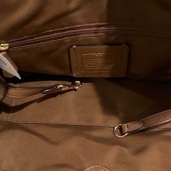 Authentic COACH Small Lexy Pebbled Leather Shoulder Bag EUC! # 23537 Saddle - Picture 7 of 12